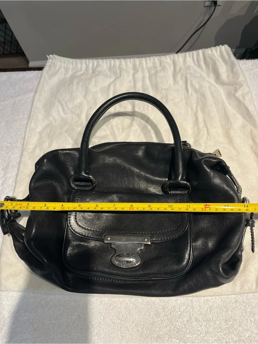 Marc Jacobs Black Leather Hobo Handbag